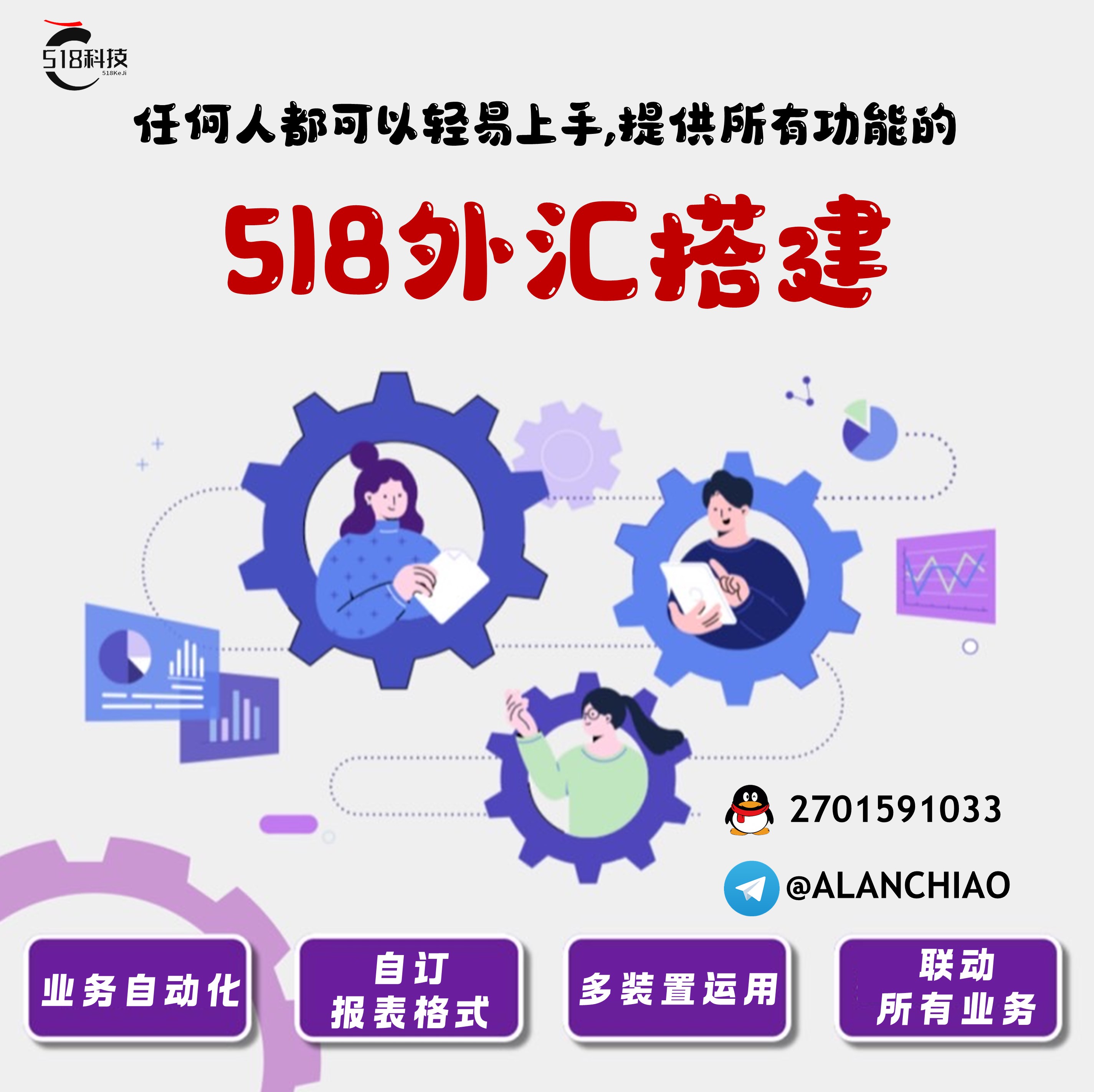 任何人都可以轻易上手,提供所有功能的518外汇系统搭建